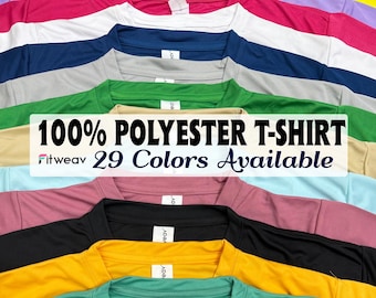 Fitweav 100% Polyester Sublimation Blank Shirt | Super Soft Sublimation Shirt |  Fitweav Polyester Blank Shirt| Blank Shirt