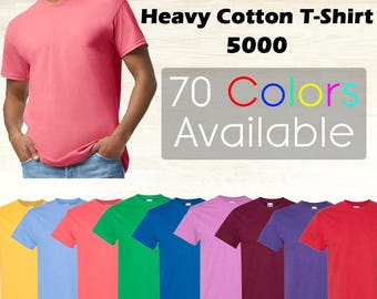 Gildan Heavy Cotton T-Shirt: Unisex Classic Fit Tee 5000