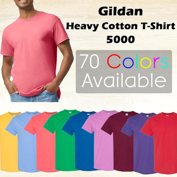 Gildan Heavy Cotton T-Shirt: Unisex Classic Fit Tee 5000