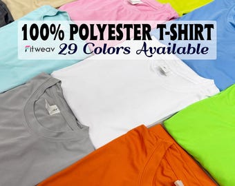 Sublimation Blank Shirt | 100% polyester T-shirt | Super Soft Sublimation Shirt | Fitweav Polyester Blank Shirt
