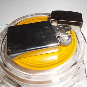 Zippo Lighter Vintage Smaller Sized Classic Zippo In Chromed Case - Vintage Petite Lighter