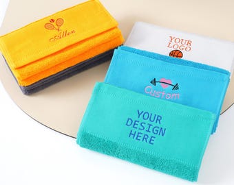 Besticktes Sporttuch mit Ihrem Text, Logo-Sporttuch, personalisiertes Handtuch, Fitness-Coach Geschenk, besticktes Handtuch, Vatertagsgeschenk