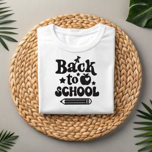 Back To School Embroidery Design, 5 Sizes, Back To School Machine Embroidery File, Instant Download, Digitize Embroidery, Trendy Embroidery