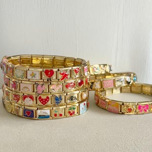 Customizable Bracelet, Italian charm, Custom Italian Charm Bracelet, Choose Your Own Charms, Personalized Italian Charm Bracelets Collection