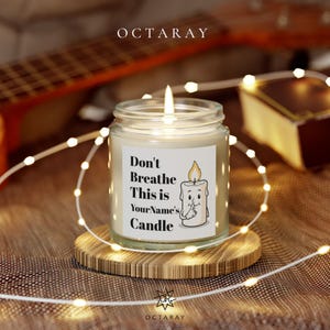 Personalized Coconut Apricot Scented Candles, Customizable Candle with Your Name, Handpoured Soy Wax Candles, Aromatherapy Candle, Gift for