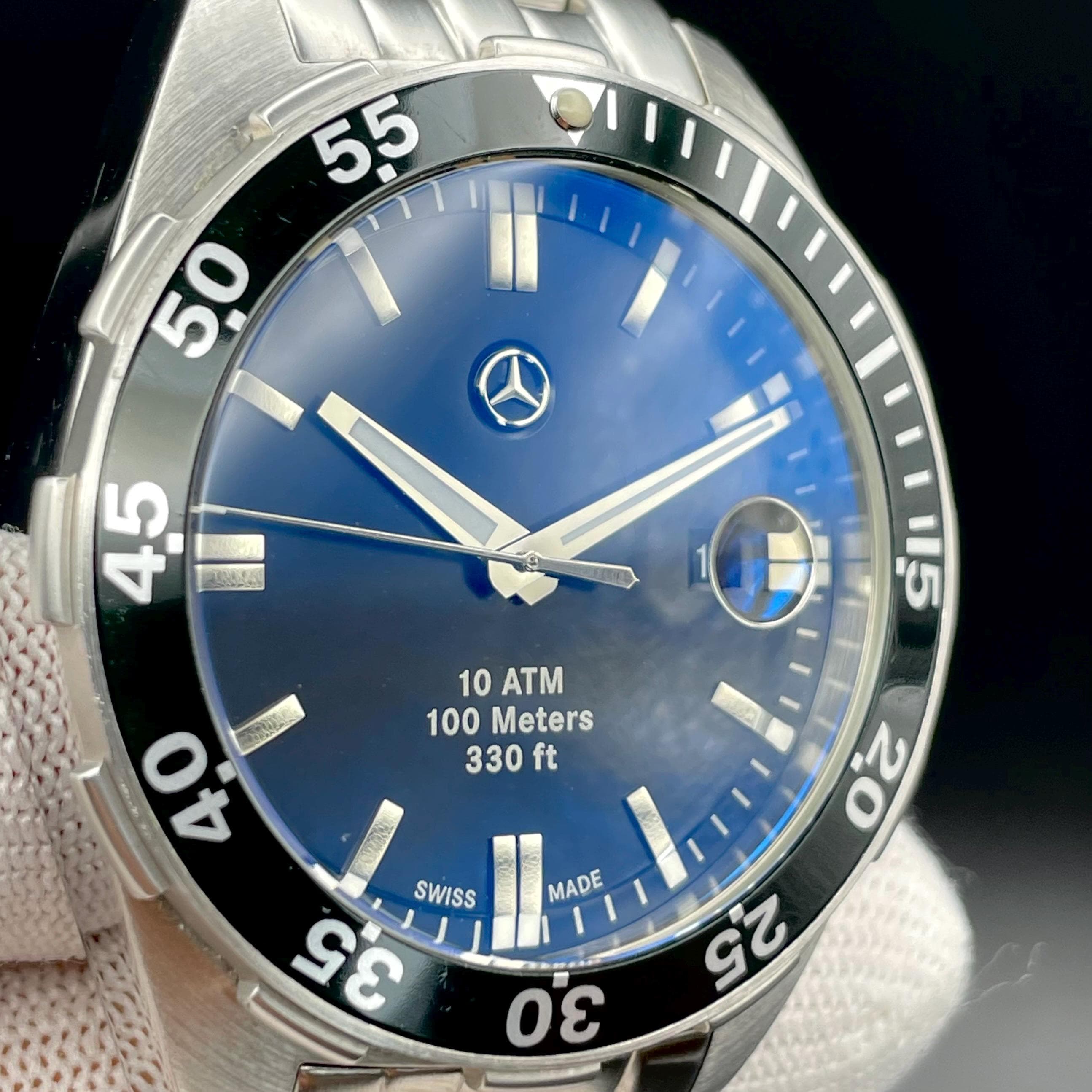 Mercedes Benz ストップウォッチ Mercedes Benz ストップウォッチ Clock Stopwatch Mercedes Watch Blue