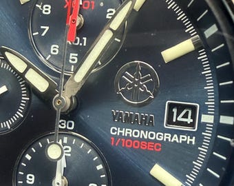 YAMAHA TITANIUM JAPAN Made Quartz Chronograph Seiko Alba #1363