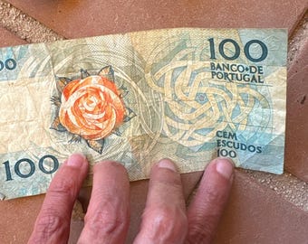 Vintage Portugal 5000 Escudos Banknote 1980 António Sérgio Chapa 1 Portuguese Currency