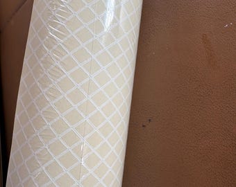 Schumacher Designer Wallpaper, Lot of 2 Double Rolls, Yellow White Trellis, Pattern 5004421, 27in x 9 Yds, New Old Stock Sealed