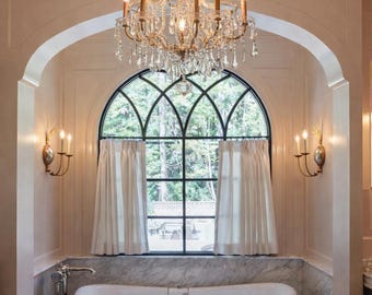 Vintage Maria Theresa Crystal Chandelier, Ornate Brass Grandmillennial Statement Lighting