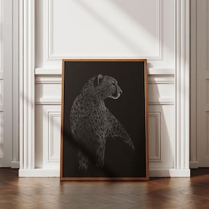 Abstract Cheetah Art Print: Modern Wildlife Illustration