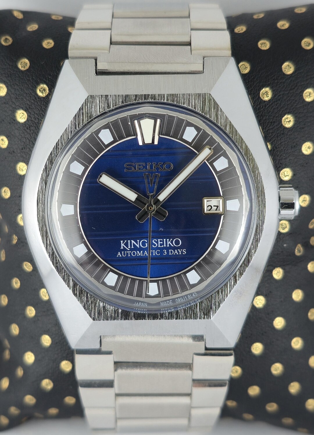 Luxury Vintage King Seiko Automatic Blue Dial Cal. 4R35 Men's