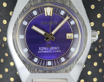 Luxury Vintage King Seiko Automatic Blue Dial Cal. 4R35 Men's