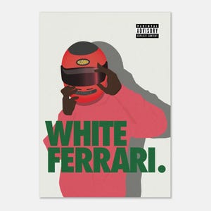 White Ferrari Poster 2