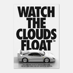 White Ferrari Poster