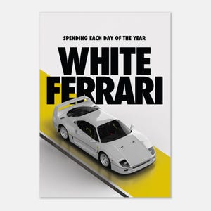 White Ferrari Poster 2