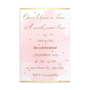 Fairy Tale Party Invitation: Custom Birthday Celebration