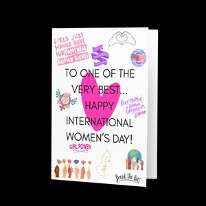 Printed Greeting Card, Note Card, International Women&#39;s Day, Blank Greeting Card, Women, Girl Power