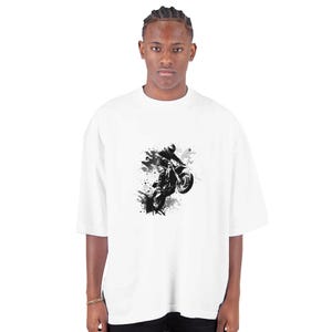 T-shirt girocollo oversize con spalle cadenti da uomo