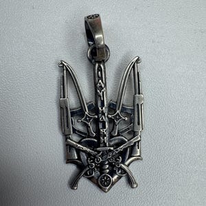 Naszyjnik Tryzub Żołnierz UA Ukraina Biżuteria Charm Srebro Sterling