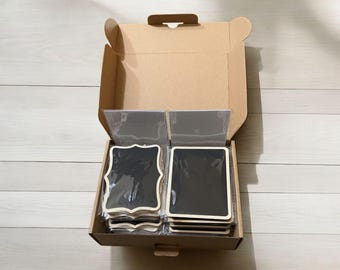 Mini Chalkboard Signs with Easels, Rustic Wedding Decor, 20 Pack