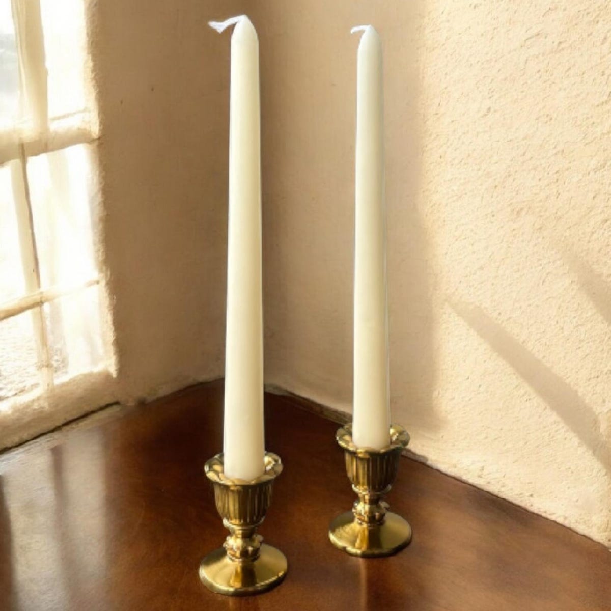 Brass Golden Candlestick Holders - Set of 2 - Etsy
