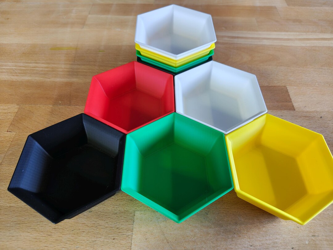 Stackable Hexagonal Board Game Piece Tray Made From PLA - Etsy