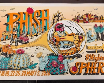 Affiche d'hameçonnage Sphère 2026 Jim Pollock Las Vegas