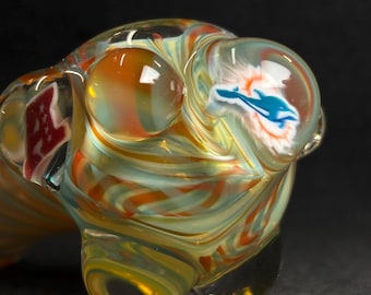 Miami Dolphins deluxe glass pipe