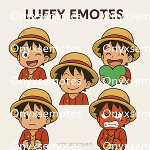 Twitch Emotes Discord Anime Luffy one piece