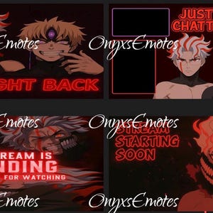 Twitch Overlay templates streamlabs anime dandadan
