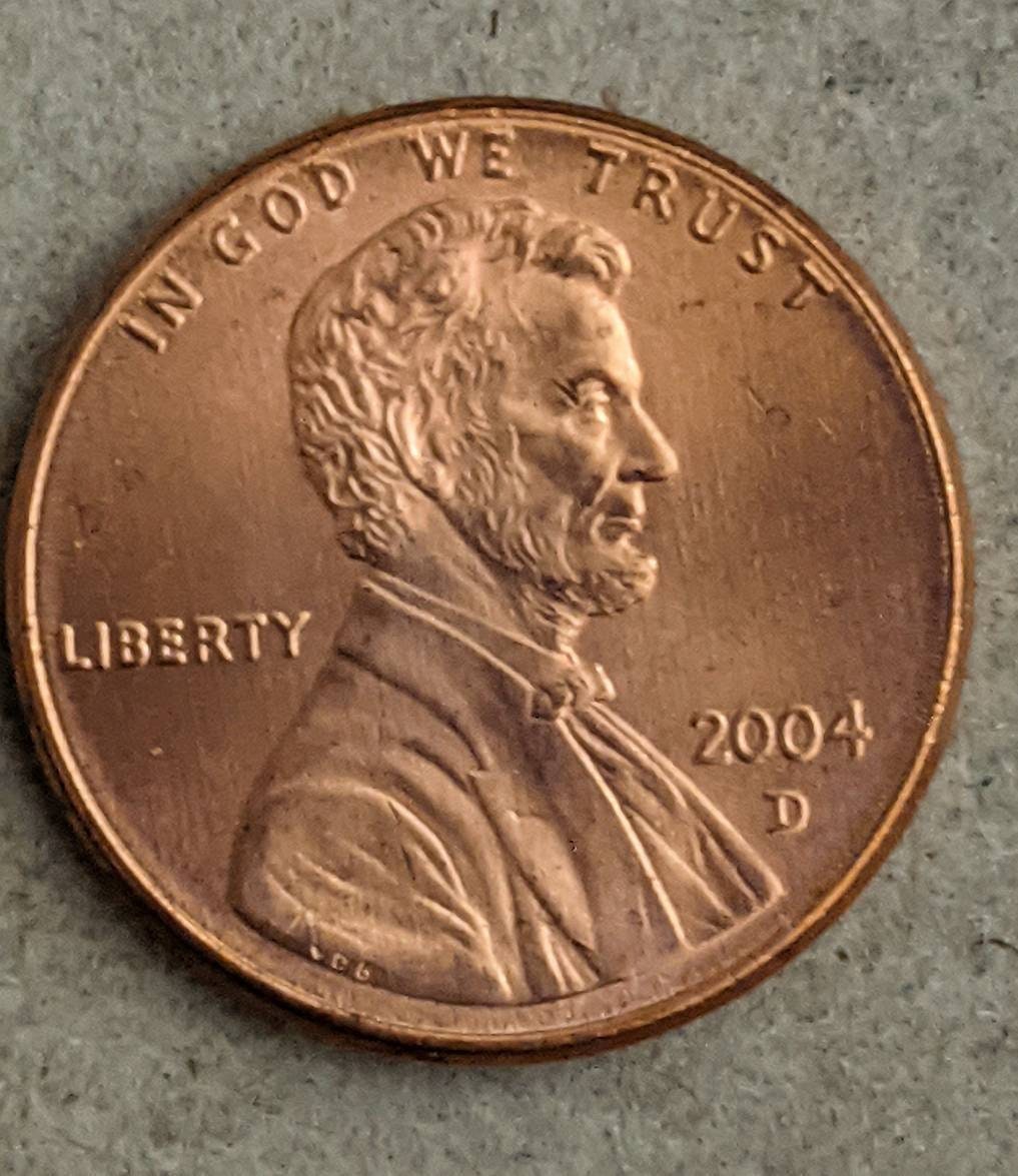 2004 D Lincoln Memorial Penny Close AM Variety US Copper