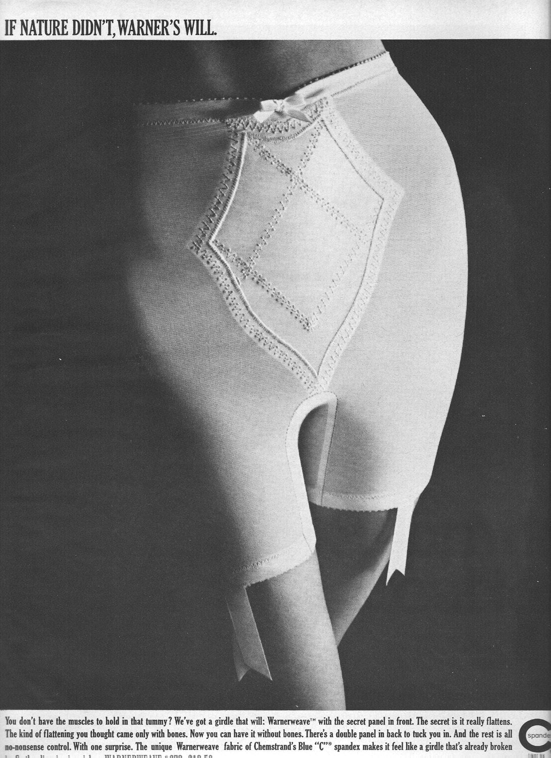 1966 Panty Girdle Print Ad Warner's Slimwear Lingerie Etsy