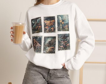 Vintage Botanical Patchwork Sweatshirt | Nature Collage Crewneck