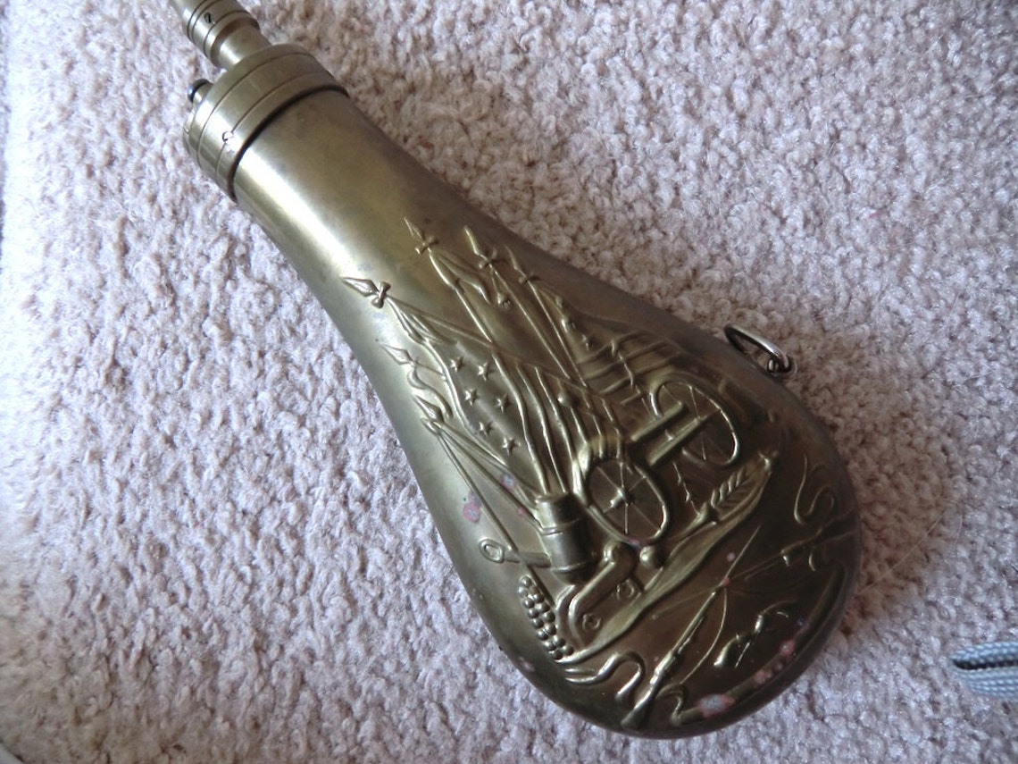 Gun Powder Flask Civil War Replica Etsy