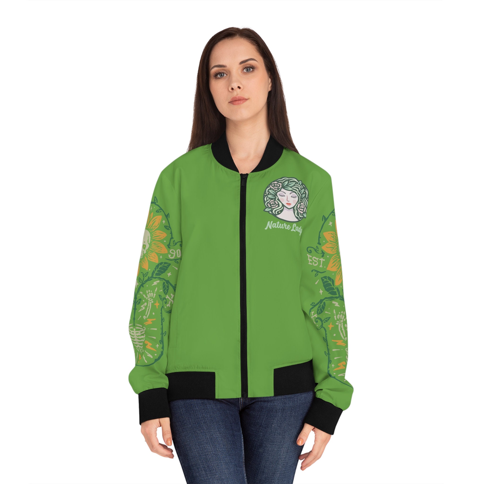 Discover Green Graphics Women's Bomber Jacket