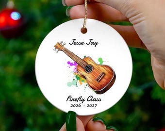 Personalized Ukulele Musician Ceramic Ornament | String Instrument