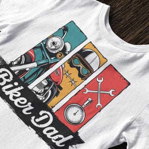 Biker Dad T-Shirt – Motorcycle Dad Shirt, Dad Life Tee, Father’s Day Gift, Biker Apparel, Gift for Dads, Cool Dad Motorcycle Shirt