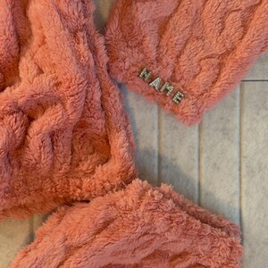 Bear Fluffy White & Pink Long Sleeve Top Pants Pajama Lounge wear Set l Personalizable CUSTOM SIZING AVAILABLE l Gift l Friend, Comfy, Cozy image 15