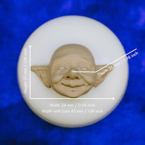 Silikonform för dockansikte, miniatyr 3D-ansiktsform för lera, harts, älva eller gnome, polymerlera, söt skulpturform för dockor nr 202