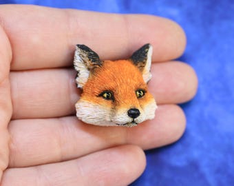 Tierkopfform - Fuchsgesicht Silikonharzform zum Basteln, Süße Tier Mini Figurenform, Einzigartige Fuchs Silikon Bastelform Nr.326