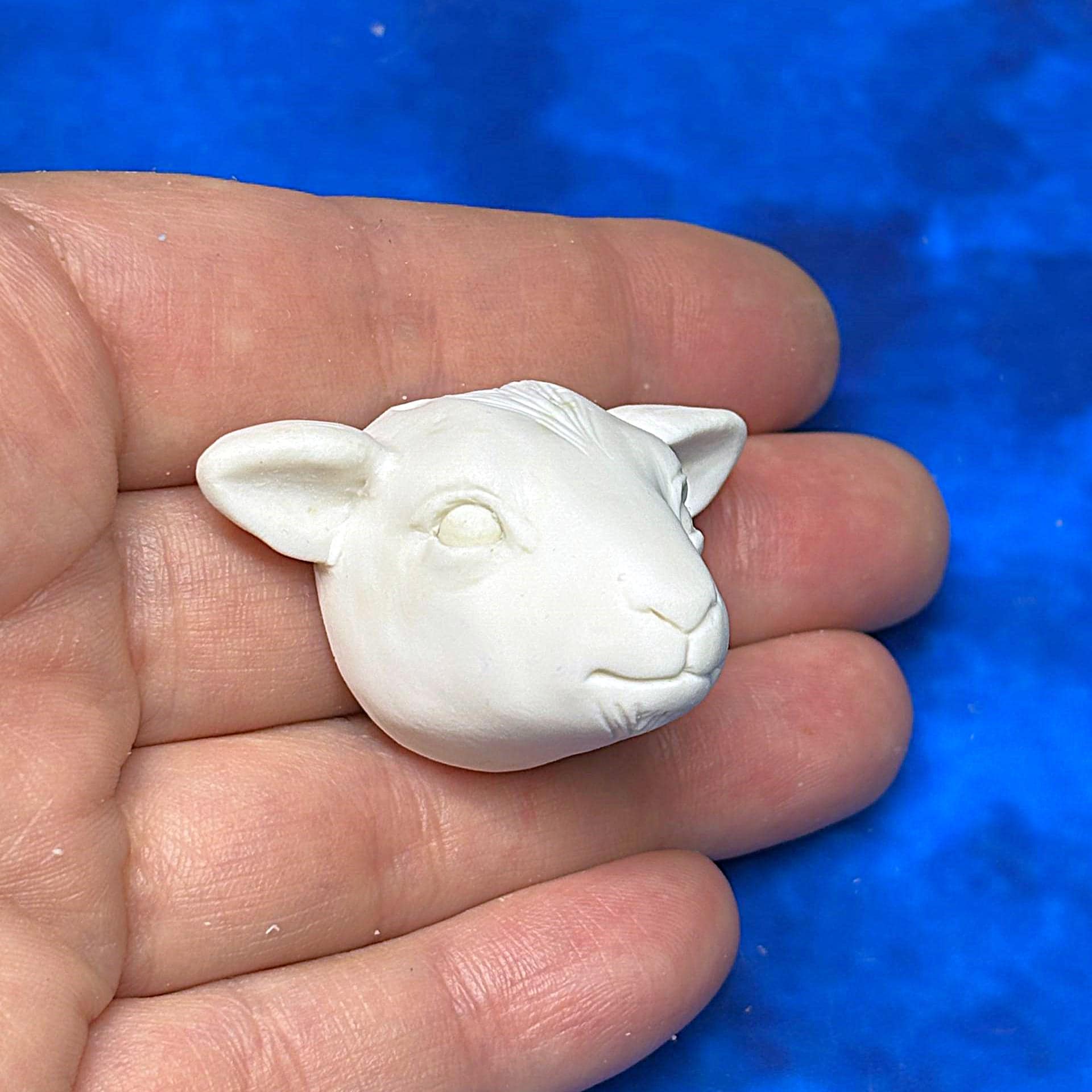 動物の頭型 - ヤギ/羊の顔型、工芸用樹脂型、かわいい動物のミニ