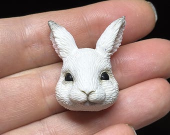 Tierkopfform - Hasengesicht Silikonharzform zum Basteln, süße Tier Mini Figurenform, Einzigartige Feen Silikon Bastelform Nr.299