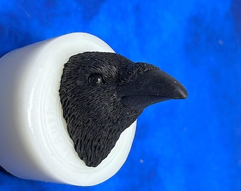 Tierkopfform - Raben-/Krähenkopfform, süße Tier-Minifigurenform, einzigartige Feen-Silikonform Nr. 300