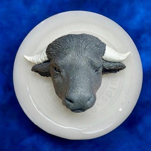 Buffalo Head & Bull Head Silicone Mold – 3D Animal Head Mold for Resin, Clay, Plaster Casting No. 268