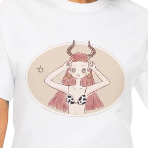 Taurus Zodiac T-Shirt - Gentle Strength Illustration