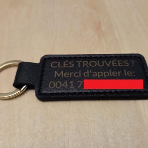 Customizable leather keychain