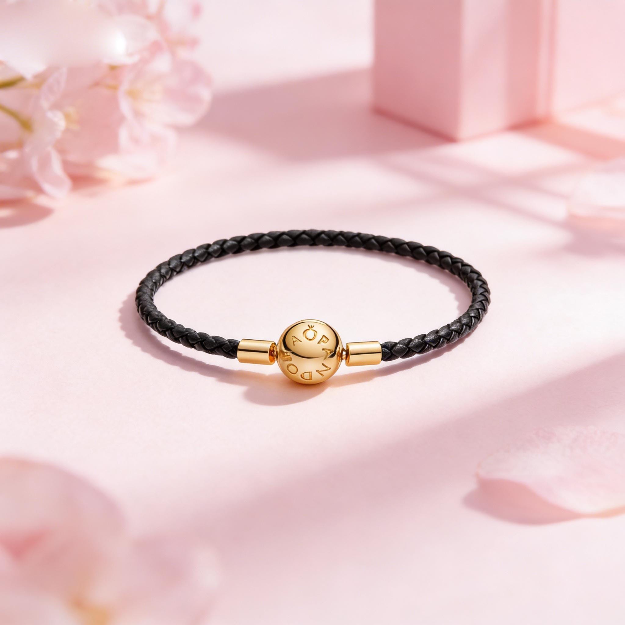 Pandora leather bracelet - Etsy 日本