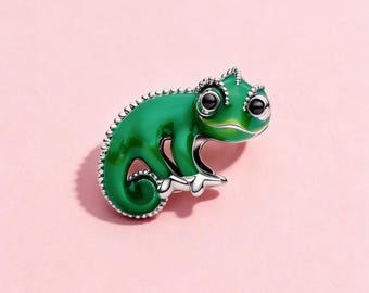 Charm de Pascal de Enredados de Disney que cambia de color, en plata de ley 925, compatible con pulseras Pandora, regalo perfecto para mujer.