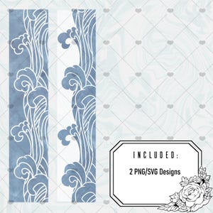 Archivos de corte de bordes rociados con ondas (SVG y PNG)